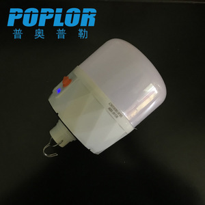 หลอดไฟ LED พลังงานแสงอาทิตย์ Poplor 100W IP54 สำหรับภายนอกอาคาร 5000K แสงเดย์ไลท์ ชาร์จผ่าน USB - Product Image 3