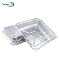 9x9 Einweg-Aluminiumfolienschalen mit Deckeln Quadratische Tiefe Dampfschalen und Ofen-Buffet-Behälter Lebensmittelbehälter
