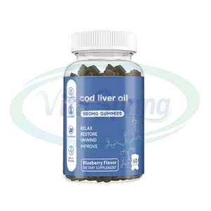 Bonbons gélifiés à l'huile de foie de morue biologique halal Ausreson, EPA DHA, complément alimentaire à base de plantes, gélifiés à l'huile de foie de morue - Product Image 1