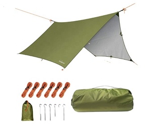 Pour Woqi Portable Camping Tente avec Pluie Fly <span class=keywords><strong>Tarp</strong></span> <span class=keywords><strong>Moustiquaire</strong></span> Nylon Parachute Conception Aluminium et Acier Poteaux pour Extérieur et Plage - Product Image 1