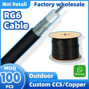 Câble coaxial triple blindage haute performance 75 ohms RG6 pour connexion d'<span class=keywords><strong>antenne</strong></span> TV <span class=keywords><strong>satellite</strong></span> CATV - Product Image 3