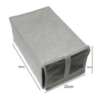Organisateur de rangement pliable en tissu 22*34*16cm, mélange de coton, boîte de rangement pour placard avec maille visible pour vêtements, chaussettes, chaussures