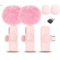 Micrófono Lavalier Inalámbrico Portátil Mini para iPhone, Android, PC, Cámara, Grabación de Video, Transmisión en Vivo, Vlog, Juegos