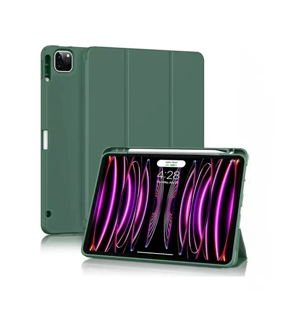 Trifold Stand Case Soft TPU Contraportada Funda protectora de silicona magnética iPad Air 5th/ 4th Generation iPad Pro 4th/3rd 11 pulgadas