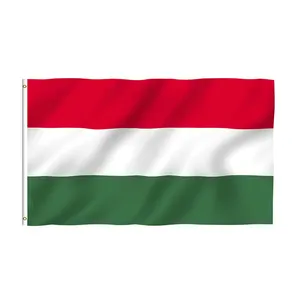 With Brass Grommets Fly Breeze 3x5 Feet Hungary Flag Canvas Header and Double Stitched Hungarian Flags