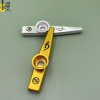 Metal kazoo customized design aluminum alloy instruments Metal Kazoo Flute Mouth Music Instrument Accessory for kids adults