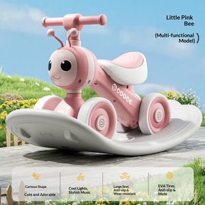 Juguete 2 en 1 con Diseño de Abeja: Caballito Balancín y Coche Deslizante, Bicicleta de Equilibrio para Niños de 2 a 7 Años - Product Image 6