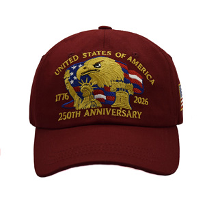 DF <b>Navy</b> Blue 250th Anniversary <b>Baseball</b> <b>Cap</b> 3D Print Embroidered Cotton Hat Adjustable Sun Protection Wholesale - Product Image 6