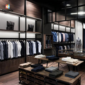 Luxury Fashion Clothing <b>Display</b> Rack LED | Stylish <b>Wall</b>-<b>Mounted</b> Garment <b>Cabinet</b> Apparel Island Stand | Eco-Friendly Custom - Product Image 1