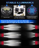 Luces Intermitentes para Motocicleta con Diseño de Ojo de Dragón de 7 LED, Aprobadas por DOT E9, Luces Blancas DRL para Harley Davidson