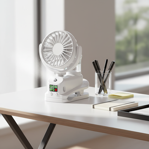 Nouveau produit : Ventilateur intelligent Yes Smart Person, haute technologie, blanc, mini, portable, pour bureau, idéal pour l'été - Product Image 1