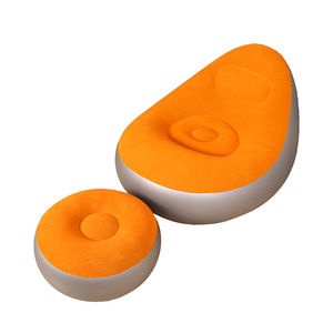 Canapé gonflable en PVC floqué, fauteuil pouf 125x105x100, fauteuil inclinable pliable pour adulte - Product Image 4