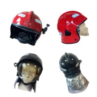 Casque/équipement de sécurité pour pompier PA66 rouge/noir/blanc/jaune de qualité supérieure avec module d'éclairage intégré et deux visières pour le sauvetage