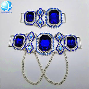 Violet grand Rectangle cristal boucle avec gland Bikini connecteur résistant à la rouille alliage chaîne en métal pour fille <span class=keywords><strong>maillot</strong></span> de bain bricolage faisant - Product Image 6