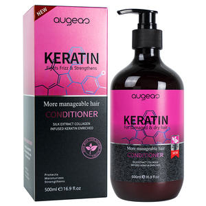 Muestra Gratuita de Acondicionador de Queratina Augeas con Extracto de Seda y Colágeno de Buena Calidad para Hidratar el Cabello Seco y Dañado - Product Image 1
