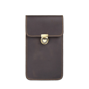남성용 탑 레이어 정품 가죽 휴대 전화 가방 벨트 허리 걸이 가방 담배 보관 가방 - Product Image 6