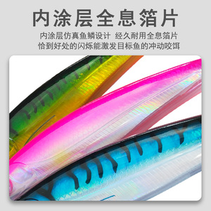 Señuelo de pesca Long Tongue Minnow de 50g y 76g para pesca de atún y caballa en aguas profundas y de media profundidad. - Product Image 3