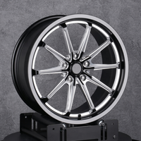 Nuevas Llantas de Aluminio Forjado 6061-T6 de 17-24 Pulgadas, Personalizadas, Acabado Negro Brillante Mecanizado, 10 Radios, ET de 20 mm, para Audi, Tesla, Mercedes