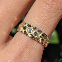 Bague Hip Hop Nugget en Argent 925 Plaqué Or 9K 10K 14K 18K avec Moissanite Taille Brillant Sertie à Griffes pour Hommes, Femmes, Unisexe