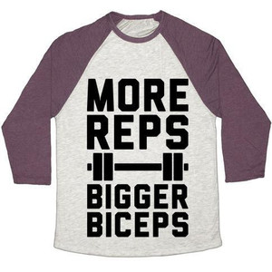 More Reps Bigger Biceps Unisex Tri-Blend <b>Baseball</b> <b>Tee</b> - Product Image 1