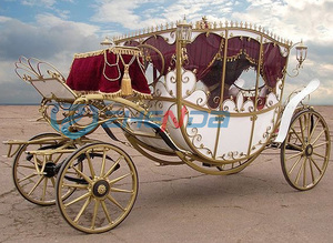 Voiture électrique rétro en acier, type calèche, avec roues en fibre de verre, pour visites en extérieur, parcs et mariages, à vendre - Product Image 5