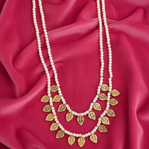 Bijoux ethniques en perles, ensemble de mala antique poli or, style fantaisie, collier traditionnel pour femmes, à porter pour les fêtes - Product Image 1