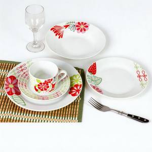 30 pièces de vaisselle ronde moderne en porcelaine japonaise avec motif floral - Vaisselle en porcelaine anglaise et royale - Product Image 6