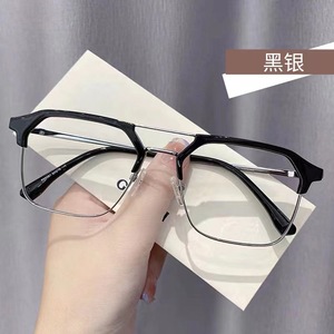 Nuevas gafas rectangulares para hombre con bloqueo de luz azul, montura mediana y lentes de acetato para uso empresarial - Product Image 2