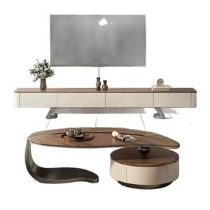 ल्यूमियो मॉडल आधुनिक टिकाऊ पर्यावरण के अनुकूल ठोस लकड़ी स्लेट रचनात्मक अनियमित छोटे विला लिविंग रूम घर कॉफी टेबल - Product Image 5