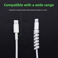 Protector de Cable en Espiral de Silicona, Organizador de Cables para Teléfono, Protector de Cabezal de Carga Resistente a Roturas, Enrollador Anti-Fracturas