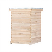 Nouvelle ruche à abeilles Witbee, 10 cadres, revêtement cireux, système de jointure en queue d'aronde Langstroth, en sapin de Chine beige, 1 à 4 couches, 20 mm