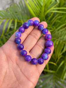 Certified Sugilite <b>Bead</b> <b>Bracelet</b>: Rare Purple Stone (9-15mm) Stone <b>Beads</b> Purple Stone <b>Beads</b> Round <b>Bracelet</b> for Jewelry Making - Product Image 5