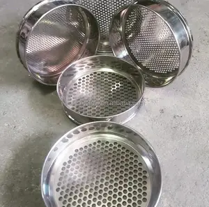 Stainless steel perforated 0.5mm 0.6mm 1mm 2mm 3mm 4m 5mm round hole test sieve