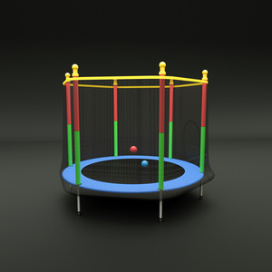 Trampolín Redondo Plegable para el Hogar, Marco de <span class=keywords><strong>1.4</strong></span> <span class=keywords><strong>m</strong></span>, Material PP, Juguete de Fitness para Interiores y Exteriores con Red de Protección - Product Image 4