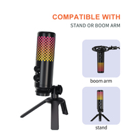 Kingway — Microphone professionnel avec port USB, pour Studio, jeu, Podcast, rvb, vente en gros