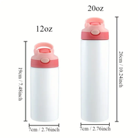 Promo Panas Tumbler Vakum Stainless Steel 12oz 20oz untuk Anak dengan Sendok, Logo Custom Sublimasi, Cocok untuk Hadiah Bisnis Anak