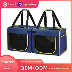 Tapis pour chien de taille moyenne <span class=keywords><strong>2</strong></span> en 1, <span class=keywords><strong>cage</strong></span>, maison, extérieur, fermeture à bouton, polyester écologique solide, camping, pliable, portable, double - Product Image 2