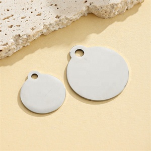 Yiwu Aceon acier inoxydable 19mm à 30mm diamètre différent <span class=keywords><strong>rond</strong></span> solide blanc bricolage Laser graver en gros boucle cercle étiquette de chien - Product Image 2