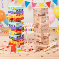 Runwood - Juego de Bloques de Construcción Digitales Ecológicos de Alta Calidad para Niños, Juego de Mesa Educativo, Torre de Bloques de Madera Apilables