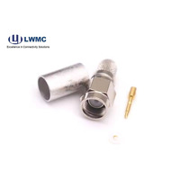 Conector recto coaxial RF, crimpado SMA macho/hembra para cable LMR240/RG8 MiNi