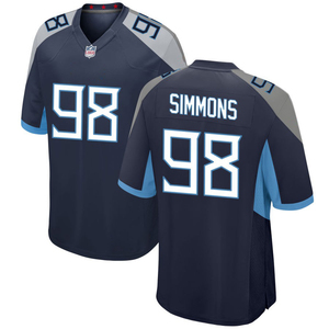 Marineblauwe Tennessee Jersey Custom American Football Shirts, gestikte geborduurde jeugduniformen, sportkleding met logo's - Product Image 6