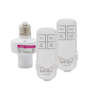 220V Wireless RF Remote Control Switch With E27 Lamp Holder ON/Off Switch Socket Digital Smart Device For E27 Light Blub