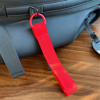 Porte-clés coloré avec boucle à ressort, sangle en toile de polyester, cordon anti-perte pour gobelet d'eau