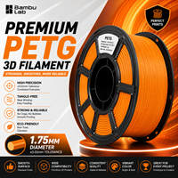 Filamen Cetak 3D FDM Grosir 124 1.75mm 1KG Spool Standar Bahan Printer 3D Matte Plus PETG 330m CE ROHS