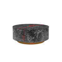 Table basse ronde moderne en MDF marbré avec tiroir, en stock aux États-Unis, livraison directe, par VOXHOME