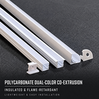 Diffuseur de lumière pour bandes LED rigides de 8 mm, moulage par extrusion entièrement en plastique, moules personnalisés, fabricant d'accessoires d'éclairage