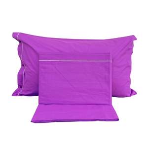 Ensemble de draps en coton fuchsia, taille Queen italienne, taies d'oreiller incluses - Product Image 1