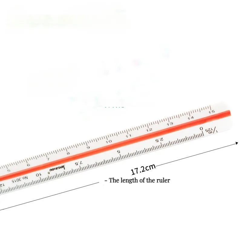 Multifunctional three-edge large ruler 15cm small ruler design drawing measuring ruler