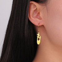 Ballerine Pointe Chaussure Boucles D'oreilles pour Femmes Fille En Acier Inoxydable À La Mode Creative Ballet Danseur Bijoux Sport Graduation Cadeau