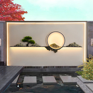 Outdoor Chinese Style <b>Wall</b> Lamp LED Solar Powered Long Strip Waterproof Villa Courtyard Garden <b>Lighting</b> Exterior Background - Product Image 4